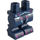 LEGO Dunkelblau Minifigure Gebogen Beine mit Purple toes (24323)