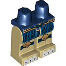 LEGO Dunkelblau Minifigure Hüften und Beine mit Blau Loincloth und Gold Knee Pads (12786 / 14389)