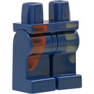 LEGO Bleu foncé Minifigure Hanches et jambes avec Dark grise et poches oranges (3815)