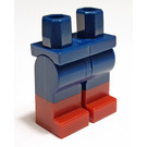 LEGO Bleu foncé Minifigure Hanches et jambes avec Dark rouge Boots (3815 / 21019)