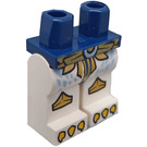 LEGO Bleu foncé Minifigure Hanches et jambes avec Gold Courroie et Knee Covers et Jaune Talons (13015 / 14368)