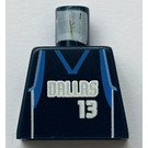 LEGO Mörkblå Minifigur NBA Kropp med NBA Dallas Mavericks #13