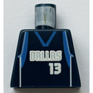 LEGO Bleu foncé Minifigure NBA Torse avec NBA Dallas Mavericks #13