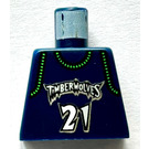 LEGO Donkerblauw Minifiguur NBA Torso met NBA Minnesota Timberwolves #21