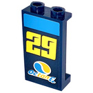 LEGO Dark Blue Panel 1 x 2 x 3 with 29 Octan E Sticker with Side Supports - Hollow Studs (35340)