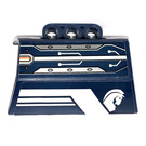 LEGO Dark Blue Panel 4 x 6 Side Flaring Intake with Three Holes with Horse Head Right Sticker (61069)