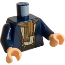 LEGO Bleu Foncé Pippin - Reddish Marron Casquette Minifigurine Torse (973 / 76382)