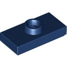 LEGO Dark Blue Plate 1 x 2 with 1 Stud (with Groove and Bottom Stud Holder) (15573)