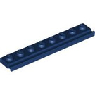 LEGO Dark Blue Plate 1 x 8 with Door Rail (4510)