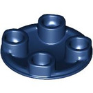 LEGO Dark Blue Plate 2 x 2 Round with Rounded Bottom (2654 / 28558)