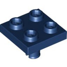 LEGO Dark Blue Plate 2 x 2 with Bottom Pin (No Holes) (2476 / 48241)