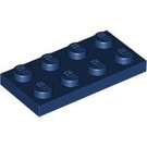 LEGO Bleu Foncé assiette 2 x 4 (3020)