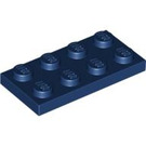 LEGO Bleu Foncé assiette 2 x 4 (3020)