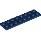 LEGO Mörkblå Platta 2 x 8 (3034)