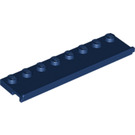 LEGO Dunkelblau Platte 2 x 8 mit Tür Schiene (30586)