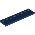 LEGO Bleu foncé assiette 2 x 8 avec Porte Rail (30586)