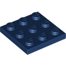 LEGO Donkerblauw Plaat 3 x 3 (11212)