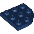 LEGO Dark Blue Plate 3 x 3 Round Corner (30357)