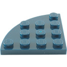 LEGO Donkerblauw Plaat 4 x 4 Rond Hoek (30565)