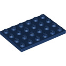 LEGO Bleu Foncé assiette 4 x 6 (3032)