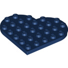 LEGO Dark Blue Plate 6 x 6 Round Heart (46342)