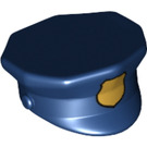 LEGO Donkerblauw Politie Hoed met rand met Politie Badge (15924 / 18347)