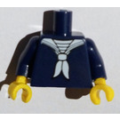 LEGO Dark Blue Sailor Minifig Torso (973)
