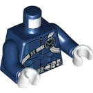 LEGO Donkerblauw Schild Agent Minifiguur Torso (973 / 76382)