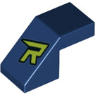 LEGO Dark Blue Slope 1 x 2 (45°) with "R" (28192 / 44260)