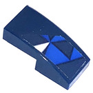 LEGO Dark Blue Slope 1 x 2 Curved with Door Decoration right Sticker (11477)