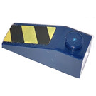 LEGO Dark Blue Slope 1 x 3 (25°) with Yellow and Black Danger Stripes (Left) Sticker (4286)