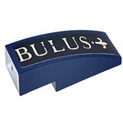 LEGO Donkerblauw Helling 1 x 3 Gebogen met 'Bulus' Sticker (50950)