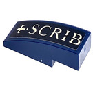 LEGO Dark Blue Slope 1 x 3 Curved with 'SCRIB' Sticker (50950)