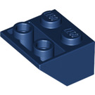 LEGO Donkerblauw Helling 2 x 2 (45°) Omgekeerd met platte afstandsring eronder (3660)
