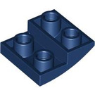 LEGO Dunkelblau Steigung 2 x 2 x 0.7 Gebogen Invertiert (32803)