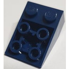 LEGO Donkerblauw Helling 2 x 3 (25°) Omgekeerd met verbindingen tussen noppen (2752 / 3747)