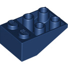 레고 진한 파란색 경사 2 x 3 (25°) 거꾸로 스터드 사이 연결 없음 (3747)