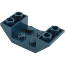 LEGO Bleu foncé Pente 2 x 4 (45°) Double Inversé avec Open Centre (4871)