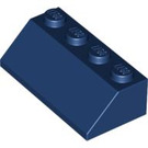 LEGO Bleu Foncé Pente 2 x 4 (45°) avec surface rugueuse (3037)