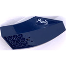 LEGO Dark Blue Slope 2 x 6 x 10 Curved Inverted with "Maria" Sticker (47406)
