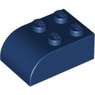 LEGO Donkerblauw Helling Steen 2 x 3 met Gebogen bovenkant (6215)