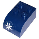 LEGO Dark Blue Slope Brick 2 x 3 with Curved Top with Snowflake pattern Sticker (6215)