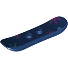 LEGO Donkerblauw Snowboard (Kort) met Blauw en Roze Snowflakes (18167 / 20516)