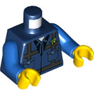 LEGO Blu scuro Basamento Trouble Emmet Minifigure Busto (973 / 76382)