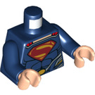 LEGO Mørkeblå Superman med Dark Blå Dragt Torso (973 / 76382)