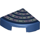 LEGO Dark Blue Tile 1 x 1 Quarter Circle with Tentacle Stripes (25269 / 82636)