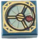 LEGO Donkerblauw Tegel 1 x 1 met Compass met groef (3070 / 96357)