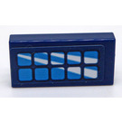LEGO Donkerblauw Tegel 1 x 2 met Solar Paneel Sticker met groef (3069)
