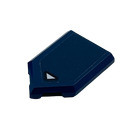 LEGO Dark Blue Tile 2 x 3 Pentagonal with Dark blue with white triangle Sticker (22385)