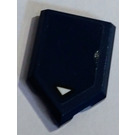 LEGO Dunkelblau Fliese 2 x 3 Pentagonal mit Dark Blau mit Weiß triangle Aufkleber (22385)